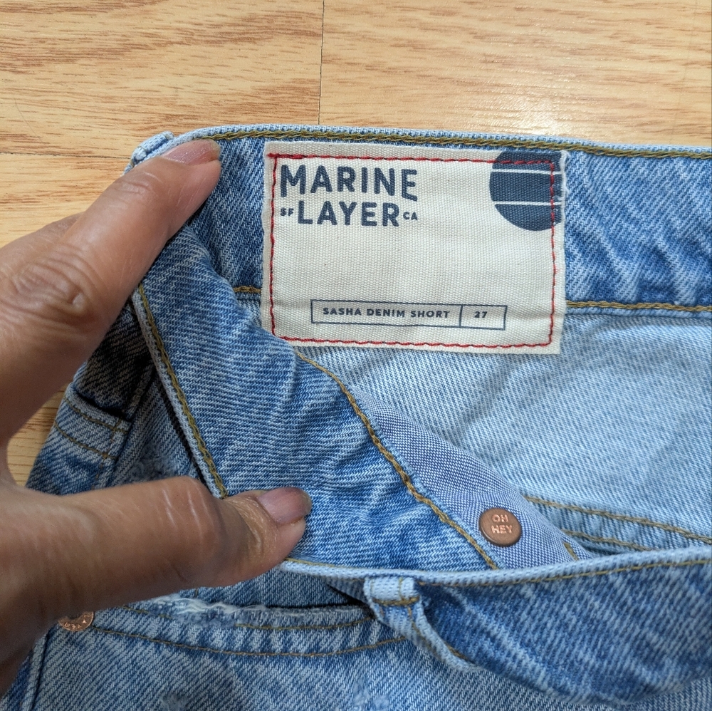 NWT Marine Layer Sasha Denim Shorts Medium Wash. Available In Diff. Sizes - Picture 5 of 10